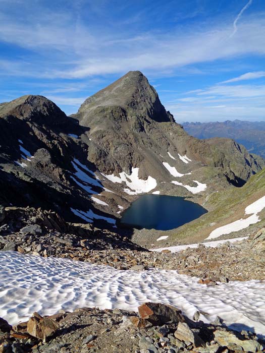 Barrensee und Hoher Prijakt vom breiten Sattel