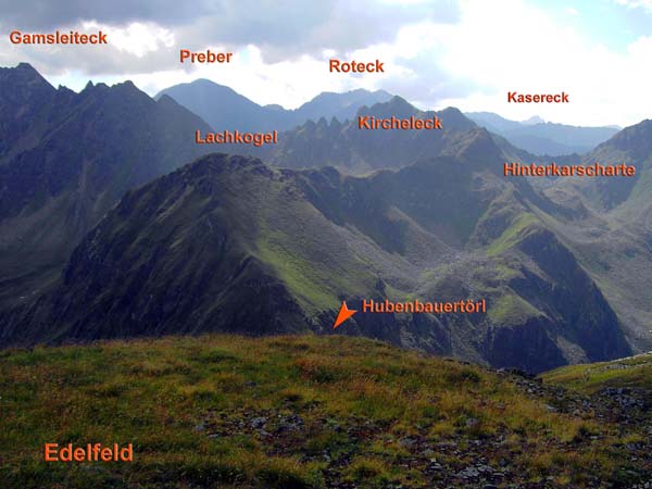 Blick vom Edelfeld gegen WSW, wo die nächste Etappe wartet, ...