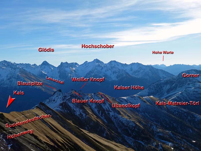 ... und aus Nordwest von der Bretterwand ... und aus Nordwest von der Bretterwand