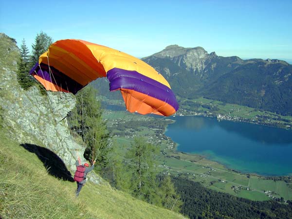 Ullis Startlauf mit Wolfgangsee und Schafberg