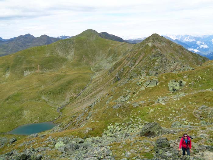 der Lavantsee mit Hinterer Lavantspitze (rechts) und Schönbergspitze