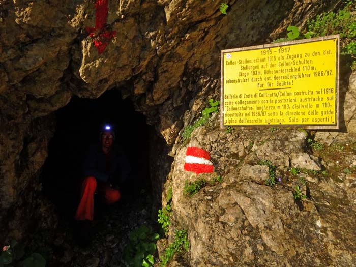 der Eingang zu diesem Ferrata-Unikum