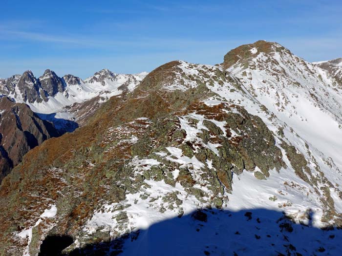 ... der folgende Übergang zur Reisachspitze ist die ruppigste Etappe im Gratverlauf