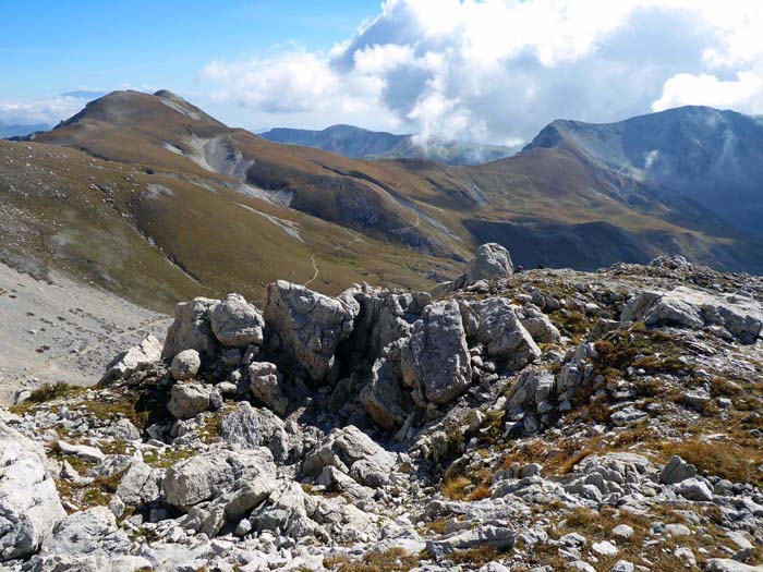 der Rückweg zur Sella di Monte Aquila