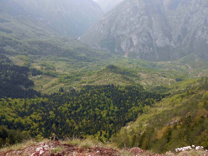 nach N auf die Terrasse von Tepca und die Taraschlucht