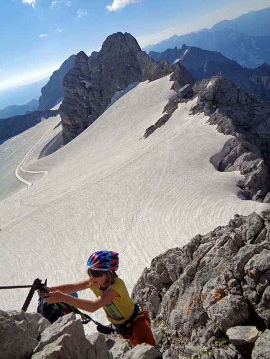 schöner Blick zum Gletscher und aufs Dirndl