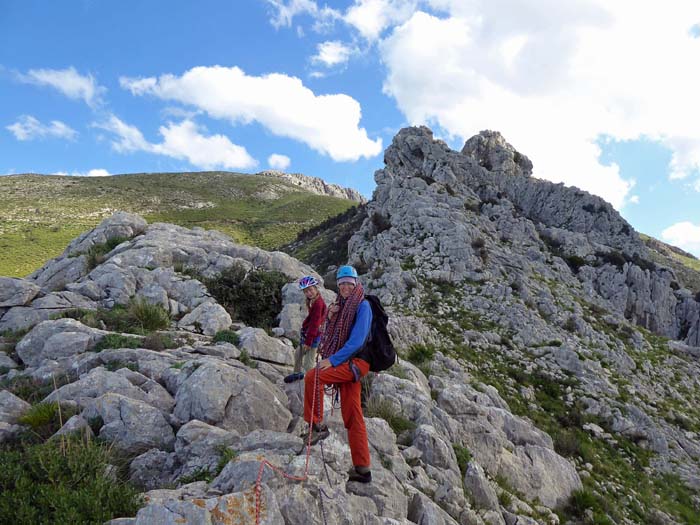 auf der Gehstrecke kurz vor dem Sattel; ganz hinten der Monte Acci