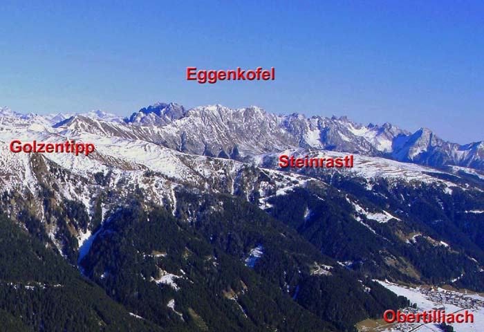 Annäherung aus Südwesten: von der Öfenspitze ...