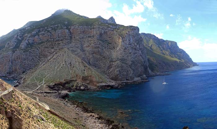 Rückblick auf Nordküste und Pizzo Madonnuzza