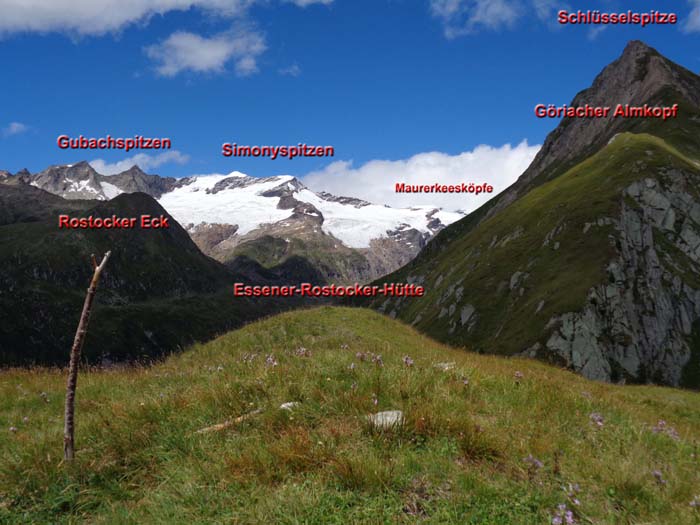 ... auf die Venedigergletscher in zwei Hälften