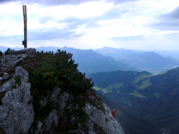 Roman wenige Meter unter dem Gipfel des Unteren Gamskarköpfl