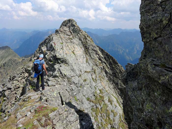 um zum Ausgangspunkt im Kleinsölker Obertal zurückzukommen, steigen wir am Kieseck NO-Grat ab