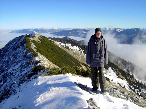 löst sich heute der Nebel gar nicht auf? - Hochkogel gegen O (Gamsstein und Hochschwab)