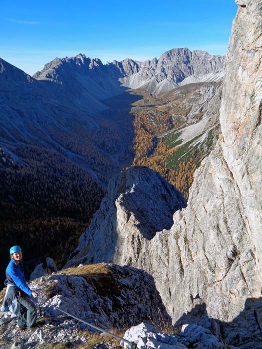 ... auf einen Sporn über der Gamswiesengangschlucht