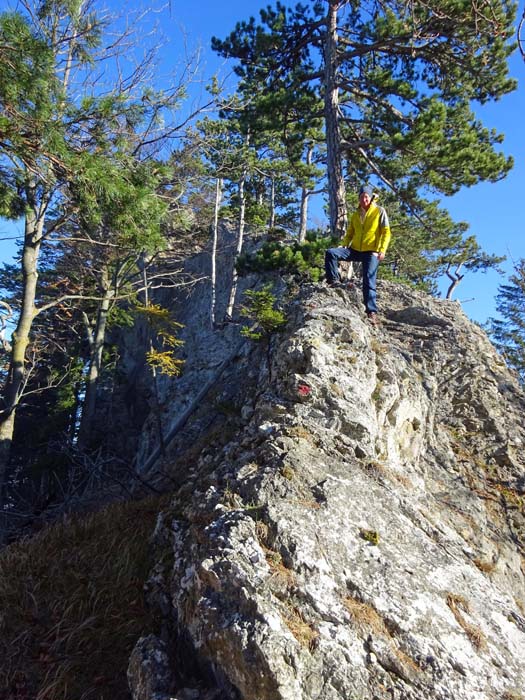 ... der Wanderweg ist aber auch hier in greifbarer Nähe; wer schon von hier nach Furth zurück möchte, kann den Ninegrat etwas einfacher in Gegenrichtung begehen