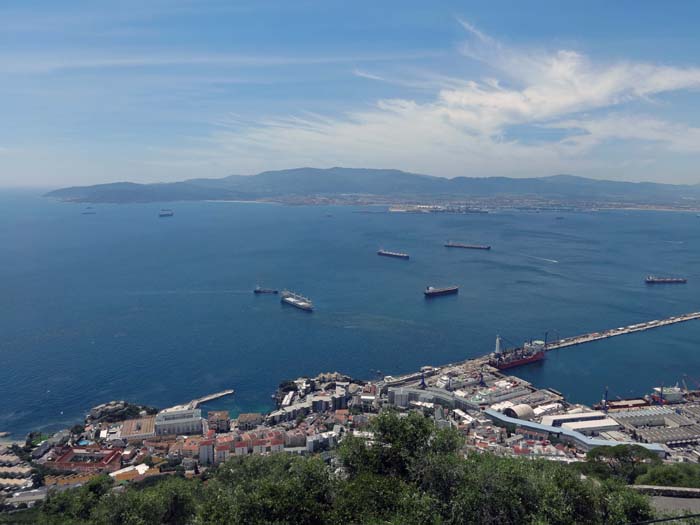 Blick gegen Westen über die Bucht von Algeciras