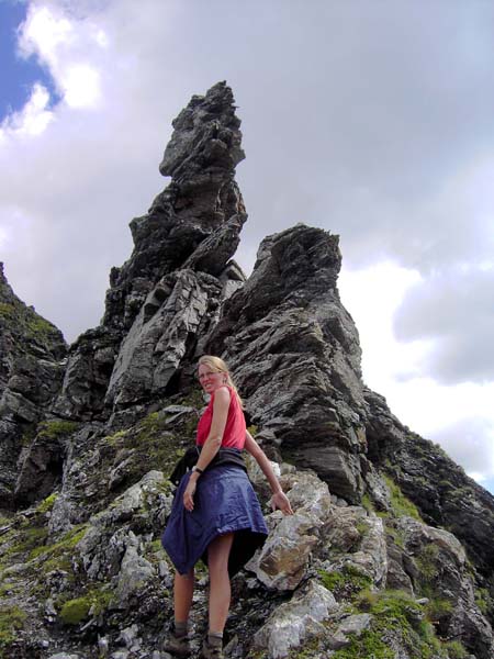 die auffallende Nadel am Lackenspitze Westgrat