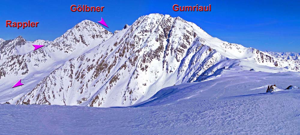 ein Winterbild unserer Runde SW-Grat - SO-Grat vom Weißlachberg im SSW ein Winterbild unserer Runde SW-Grat - SO-Grat vom Weißlachberg im SSW
