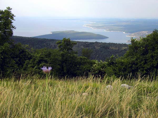 Gipfelblick vom Goli nach SW auf die Ubac-Halbinsel