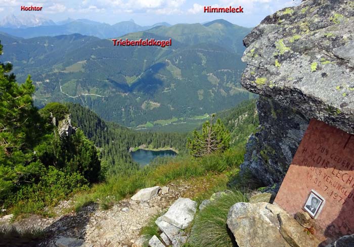 vom Lechner-Gedenkstein nochmals ein schöner Blick auf den Eberlsee