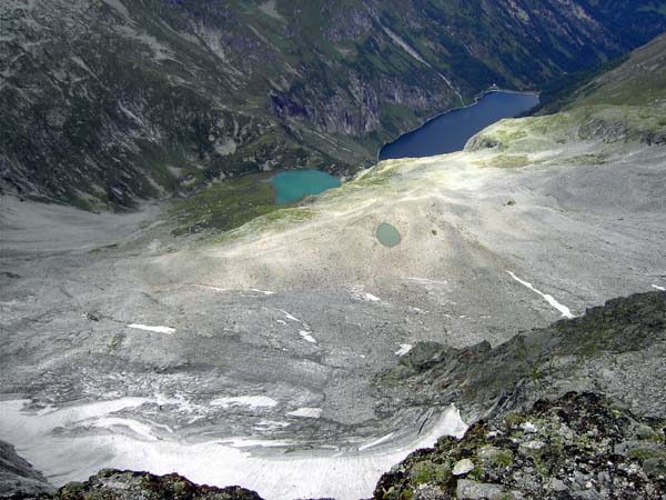 Tiefblick vom Kl. Hafner auf die Rotgüldenseen