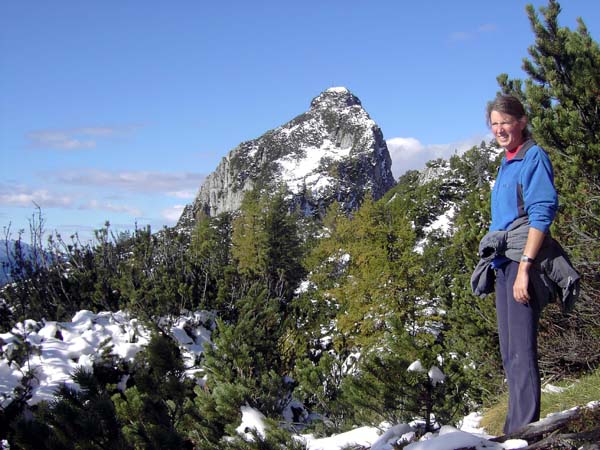 am Übergang zum Feldl, Rückblick auf den Hechlstein