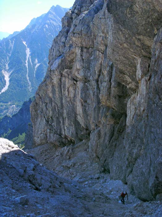 ein weiterer Vorteil diese Aufstieges - an heißen Sommertagen gibt es nirgends länger Schatten als auf dieser Route