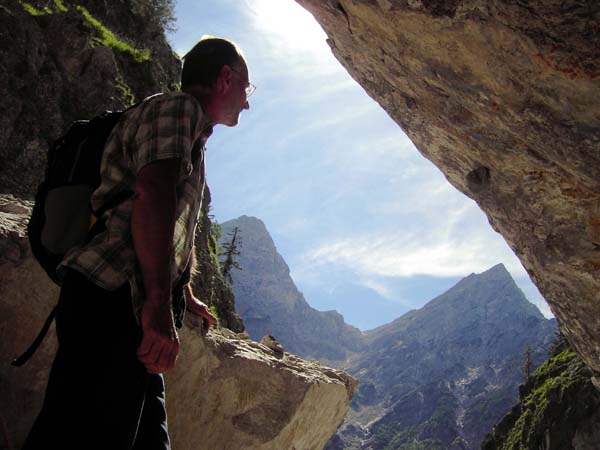 das Bouldergelände am Eingang der Schlucht