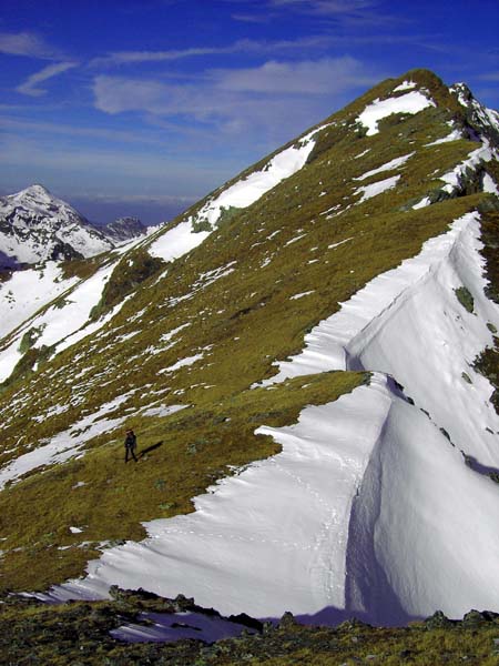 der Kamm zu den Granierspitzen beginnt gemütlich