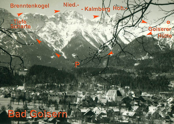 historische Ansicht von Bad Goisern mit unserer Kalmberg-Runde