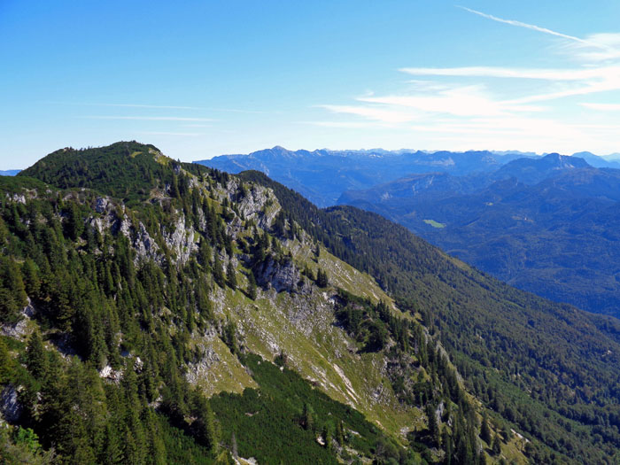 Rückblick zum Elferkogel und aufs Tote Gebirge