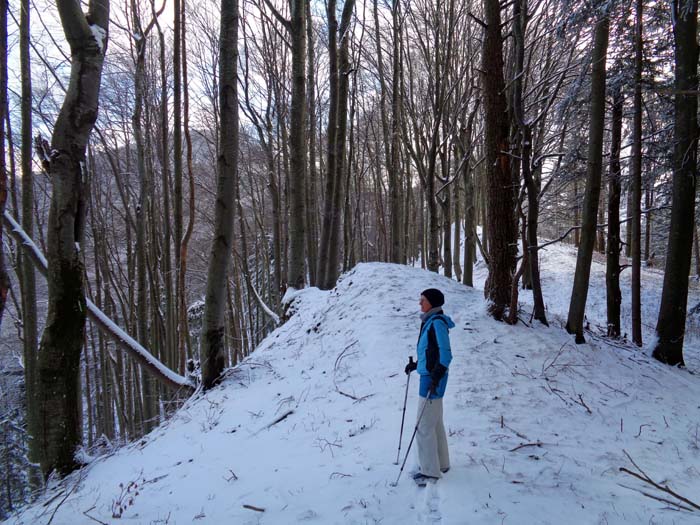 am gewellten Kamm geht's weiter in Richtung Sengenebenberg, dem nördlichsten Eintausender der Alpen