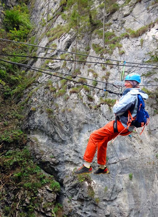 ... und gleich darauf zum Flying Fox über die Teufelsschlucht