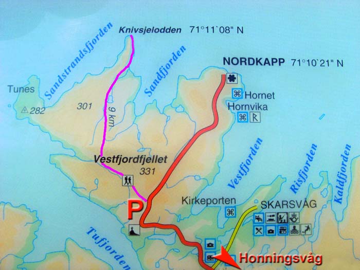 Karte Nordkap