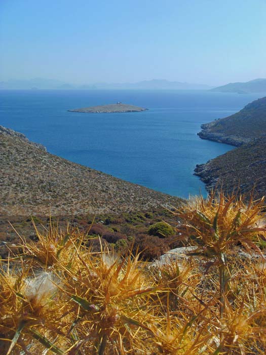 die Platis Ghyalos Bucht im äußersten SO der Insel