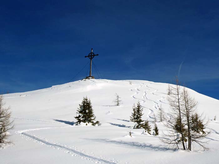 Gipfelkreuz Ederplan, ein beliebter Schiberg der Lienzer