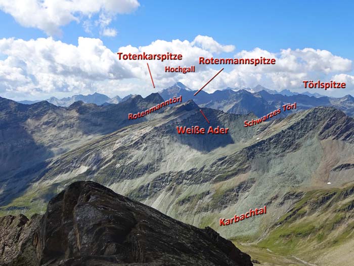 im Süden ganz hinten noch die Rieserfernergruppe im Süden ganz hinten noch die Rieserfernergruppe