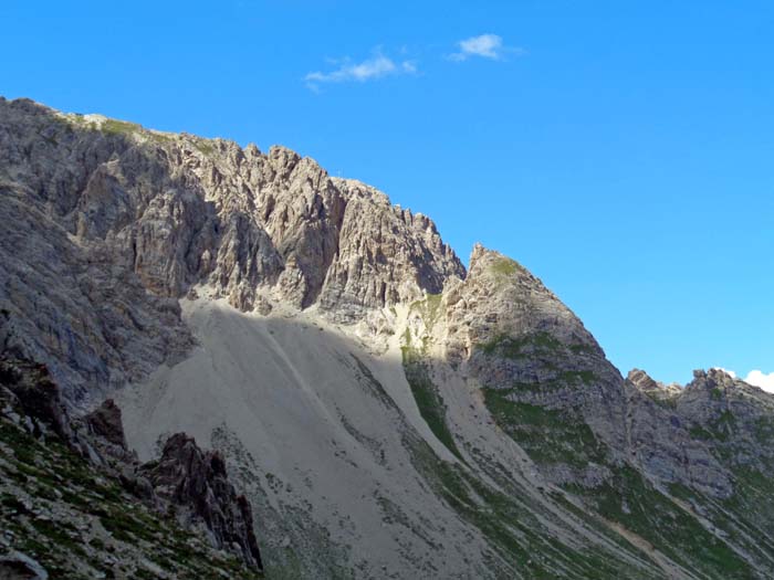 wenn man genau schaut, erkennt man etwas links der Mitte das Spitzkofelkreuz