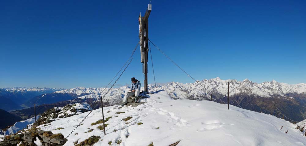 Gipfelpanorama vom Zellinkopf gegen W