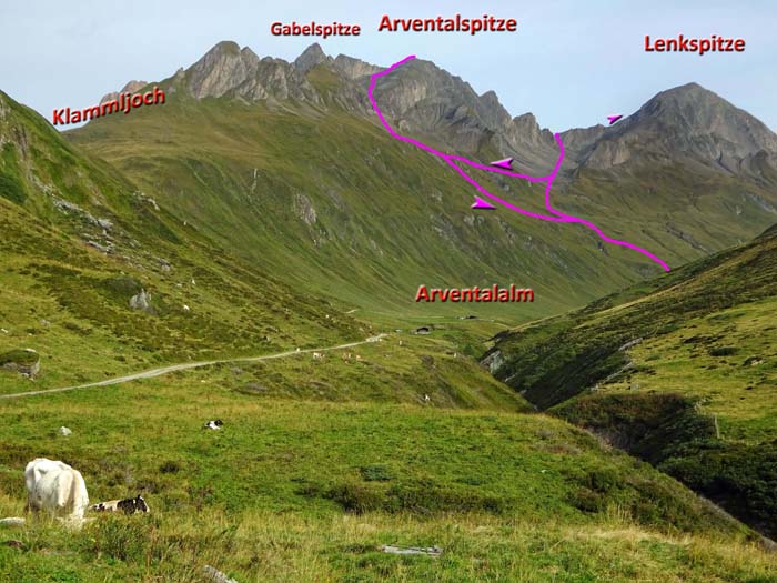 die beiden Gipfel aus Südsüdost die beiden Gipfel aus Südsüdost