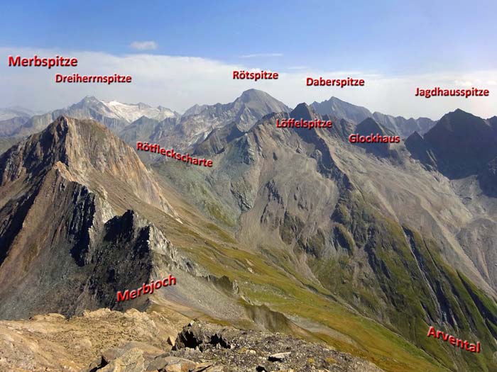 ... und nach Nordosten ins Herz der Venedigergruppe ... und nach Nordosten ins Herz der Venedigergruppe