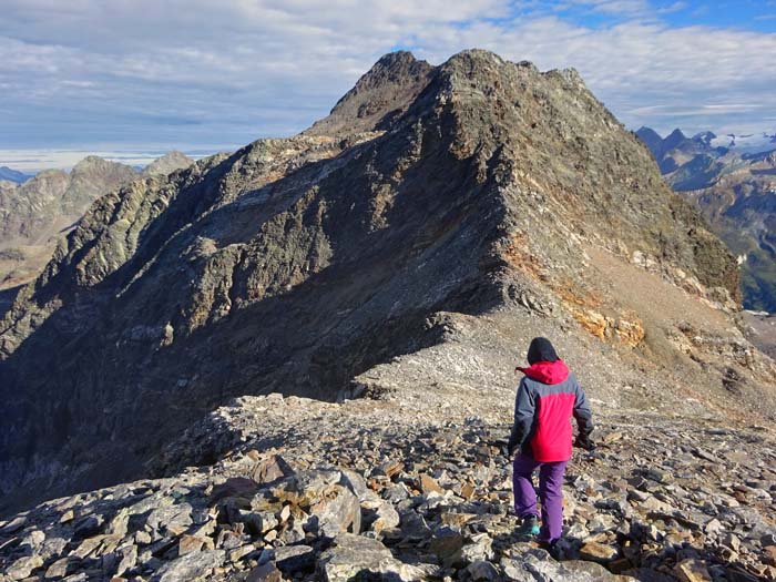 kurzer Abstieg zum Lenksteinjoch, ... kurzer Abstieg zum Lenksteinjoch, ...