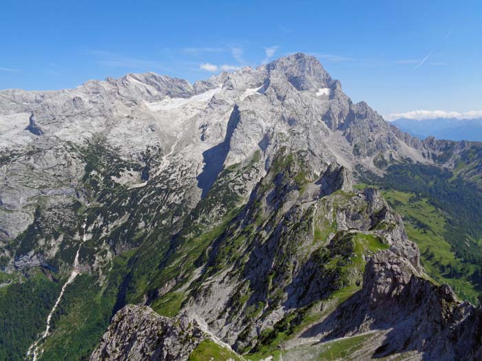 der Prachtblick gegen Osten aufs Dachsteinmassiv