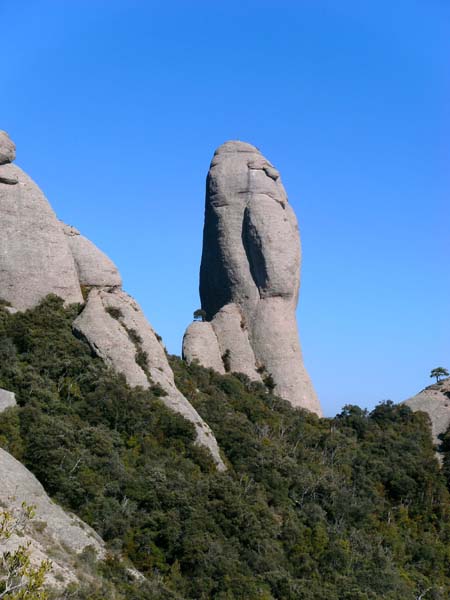 ... hinüber zu einer der markantesten Figuren des Montserrat, ...