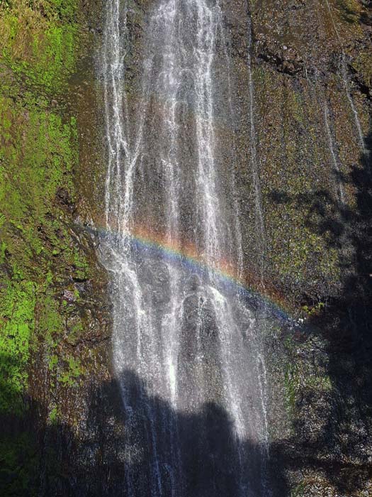 ... mit schönem Regenbogen, wenn man früh genug dran ist