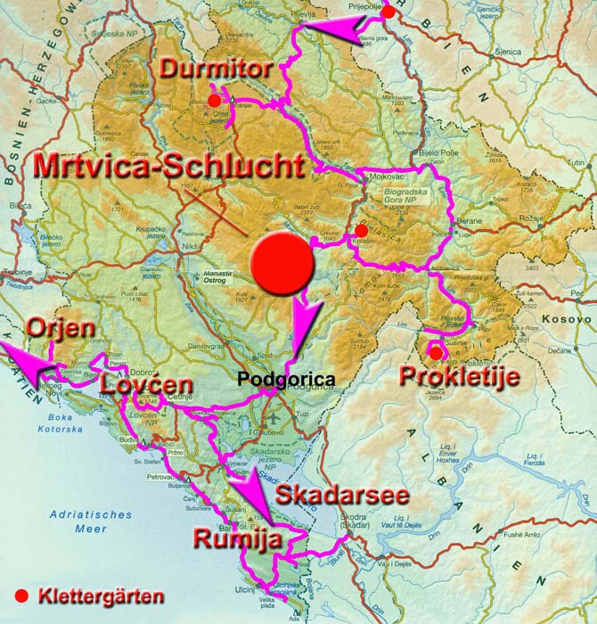 Übersicht; auf einen genaueren Kartenausschnitt verzichten wir, da weder in der freytag&berndt- noch in der DuMont-Karte die Straßenverläufe im Zufahrtsbereich exakt dargestellt sind