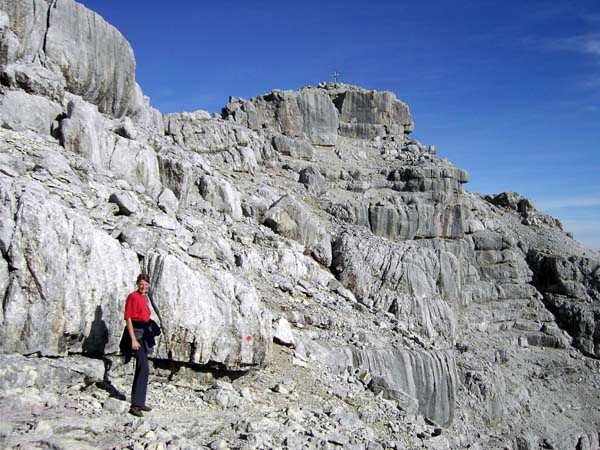 unter dem Gipfel des Mitterhorn, des höchsten Punktes am Nuaracher Höhenweg