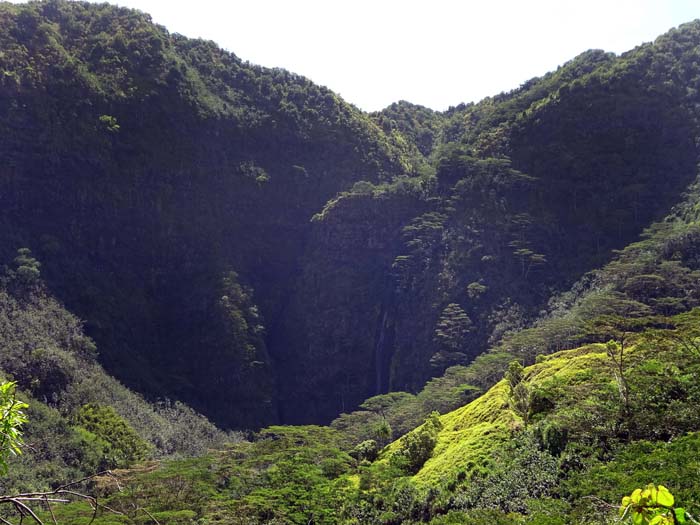 einer der Wasserfälle im hinteren Taipital auf dem Weg zum Col Teavailapuhiva