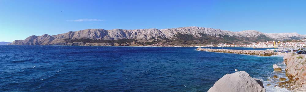 die südlichen zwei Drittel der „Krker Haute Route“ von O (Baška, Kap Kričin)