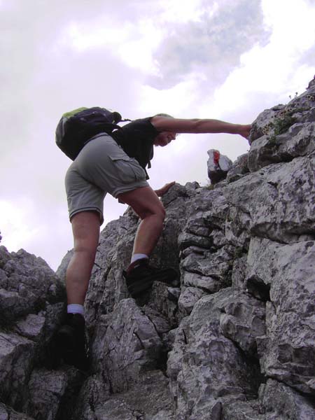 Mariannes erste Kletterstelle